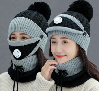 3 piece winter cap set for girls