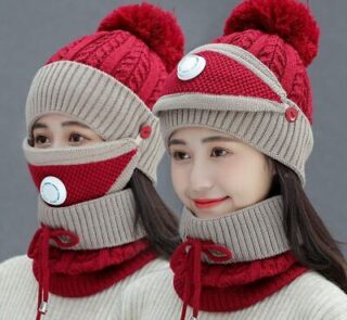 3 piece winter cap set for girls